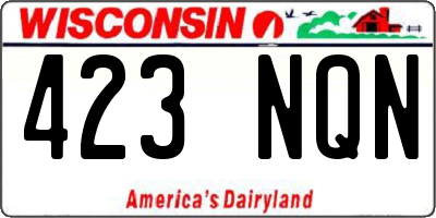 WI license plate 423NQN