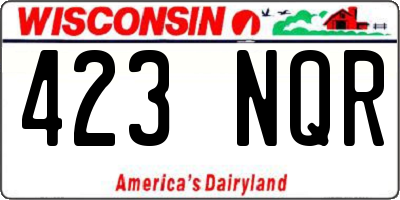 WI license plate 423NQR