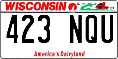 WI license plate 423NQU
