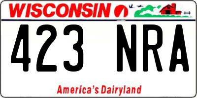 WI license plate 423NRA