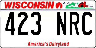 WI license plate 423NRC
