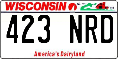 WI license plate 423NRD