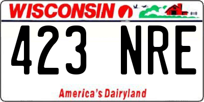WI license plate 423NRE