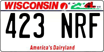 WI license plate 423NRF
