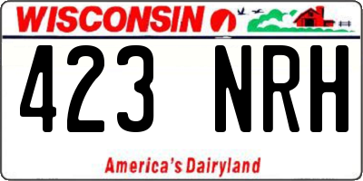 WI license plate 423NRH