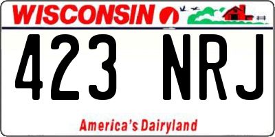 WI license plate 423NRJ