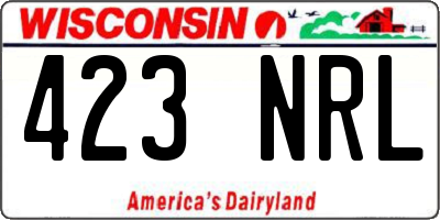 WI license plate 423NRL