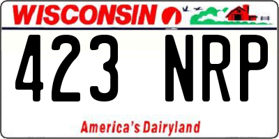 WI license plate 423NRP