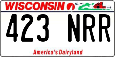 WI license plate 423NRR