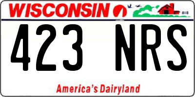 WI license plate 423NRS