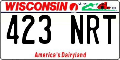 WI license plate 423NRT