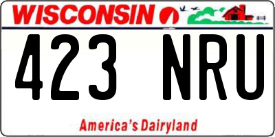 WI license plate 423NRU