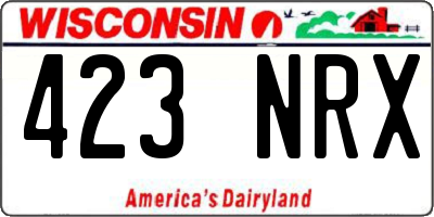 WI license plate 423NRX