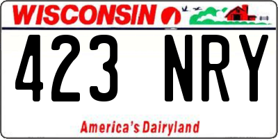 WI license plate 423NRY