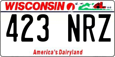WI license plate 423NRZ