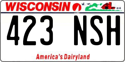 WI license plate 423NSH