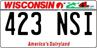 WI license plate 423NSI
