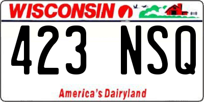 WI license plate 423NSQ