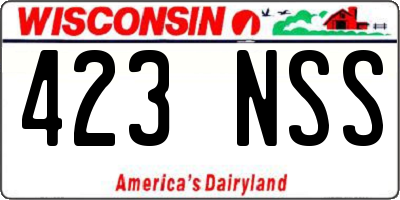 WI license plate 423NSS