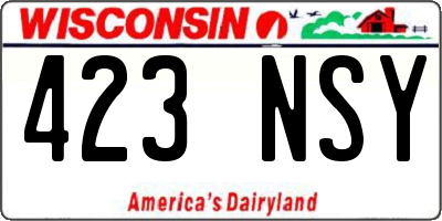 WI license plate 423NSY