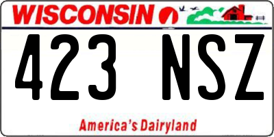 WI license plate 423NSZ
