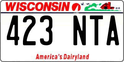 WI license plate 423NTA