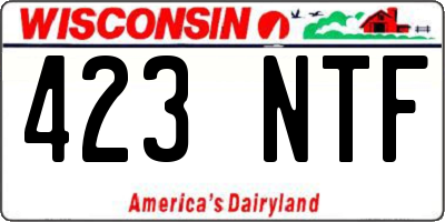 WI license plate 423NTF