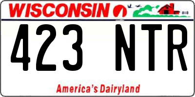 WI license plate 423NTR