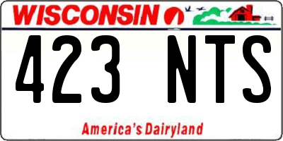 WI license plate 423NTS