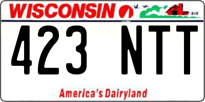 WI license plate 423NTT