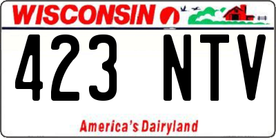 WI license plate 423NTV