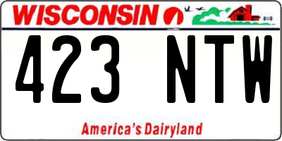 WI license plate 423NTW