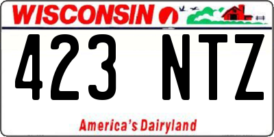 WI license plate 423NTZ