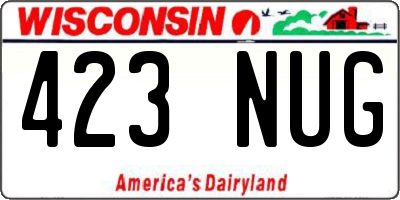 WI license plate 423NUG