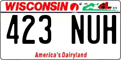 WI license plate 423NUH