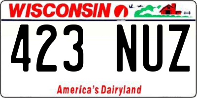 WI license plate 423NUZ