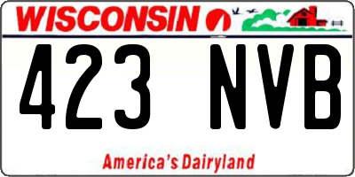 WI license plate 423NVB