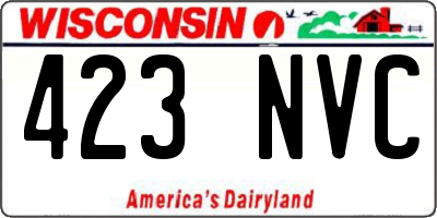 WI license plate 423NVC