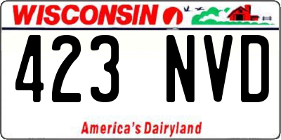 WI license plate 423NVD