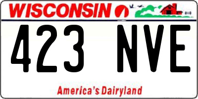 WI license plate 423NVE