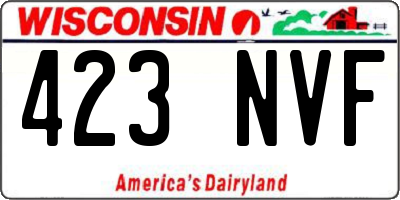 WI license plate 423NVF
