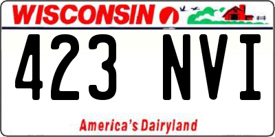 WI license plate 423NVI