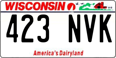 WI license plate 423NVK