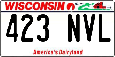 WI license plate 423NVL