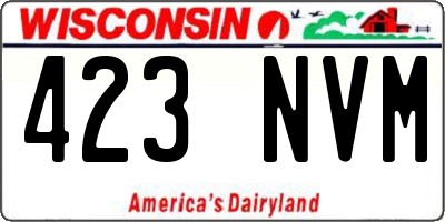 WI license plate 423NVM