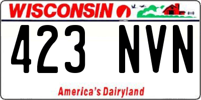 WI license plate 423NVN
