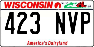 WI license plate 423NVP