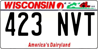 WI license plate 423NVT