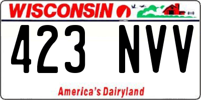 WI license plate 423NVV