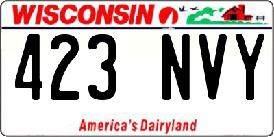WI license plate 423NVY